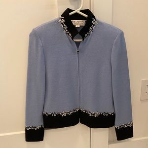 St. John Jacket in Blue and Black